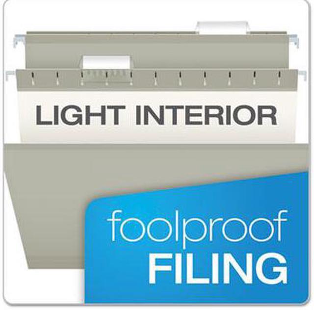 Alt view image 9 of 15 - Pendaflex Reinforced Hanging Folders 1/5 Tab Letter Gray 25/Box 415215GRA