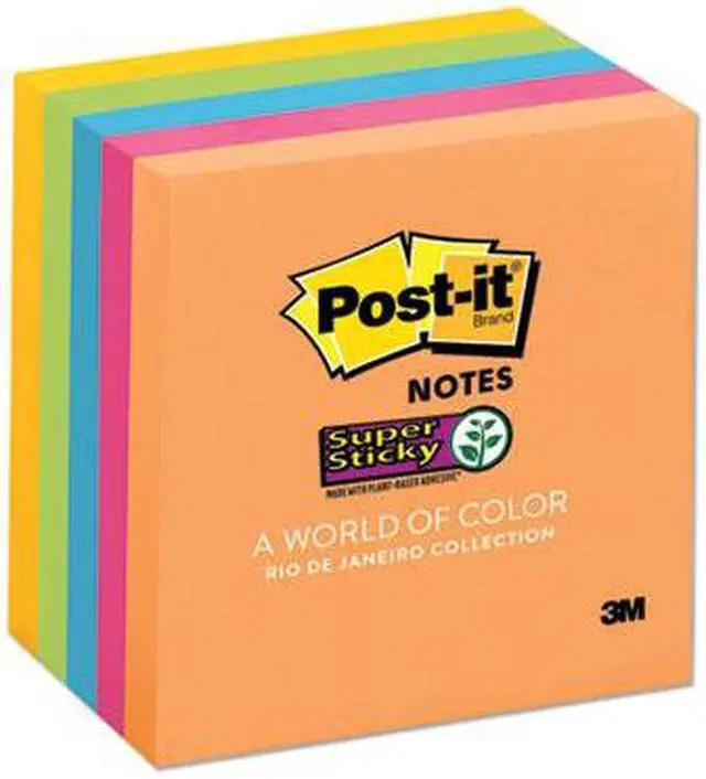 Alt view image 14 of 20 - Post-it Pads in Rio de Janeiro Colors 3 x 3 90-Sheet 5/Pack 6545SSUC