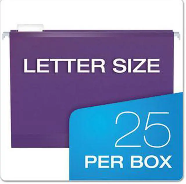 Alt view image 7 of 15 - Pendaflex Reinforced Hanging Folders 1/5 Tab Letter Violet 25/Box 415215VIO