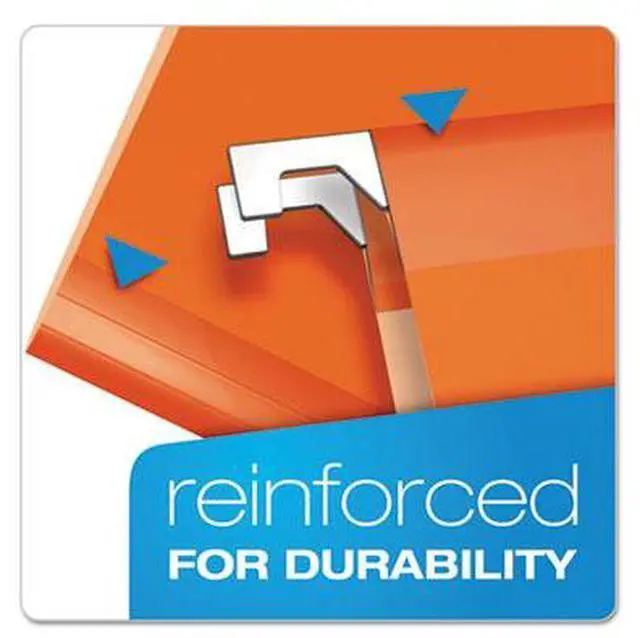 Alt view image 4 of 15 - Pendaflex Reinforced Hanging Folders 1/5 Tab Letter Orange 25/Box 415215ORA