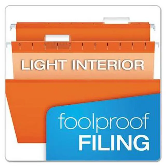 Alt view image 9 of 15 - Pendaflex Reinforced Hanging Folders 1/5 Tab Letter Orange 25/Box 415215ORA
