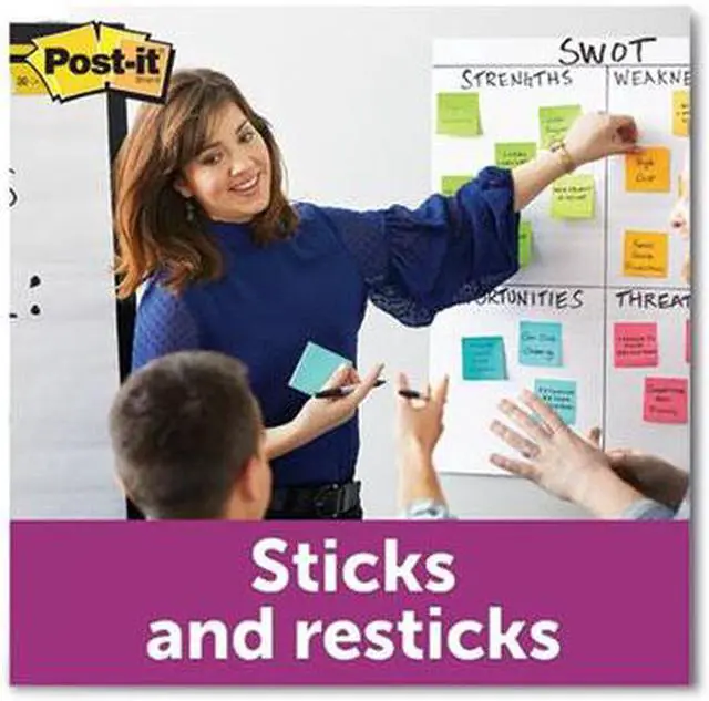 Alt view image 15 of 20 - Post-it Pads in Rio de Janeiro Colors 3 x 3 90-Sheet 5/Pack 6545SSUC