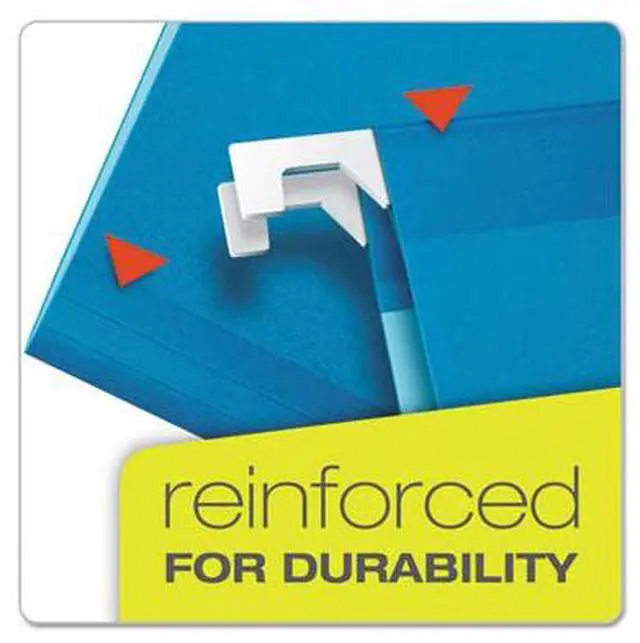 Alt view image 3 of 10 - Pendaflex Reinforced Hanging Folders 1/5 Tab Legal Blue 25/Box 415315BLU