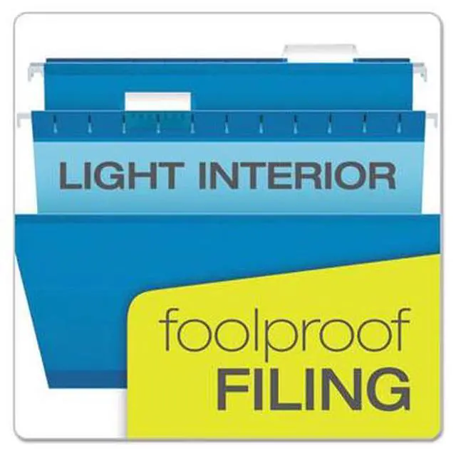 Alt view image 8 of 10 - Pendaflex Reinforced Hanging Folders 1/5 Tab Legal Blue 25/Box 415315BLU