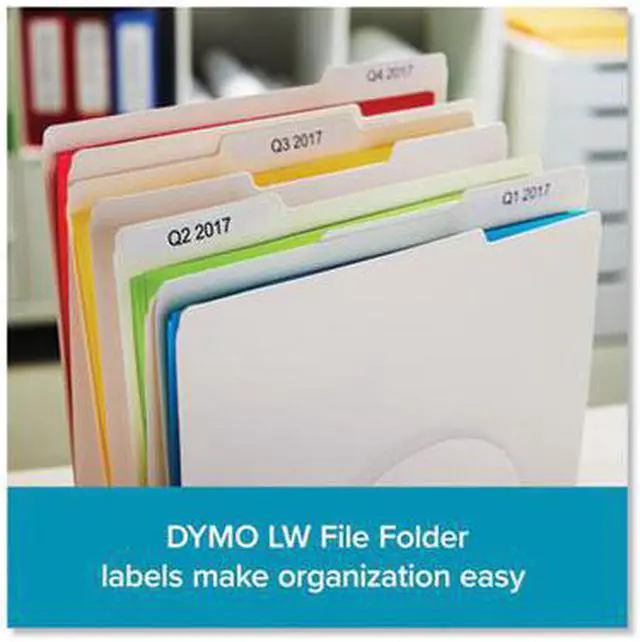Alt view image 7 of 10 - DYMO 2050812 LW 1-Up File Folder Labels Self-Adhesive White 6 Rolls of 130
