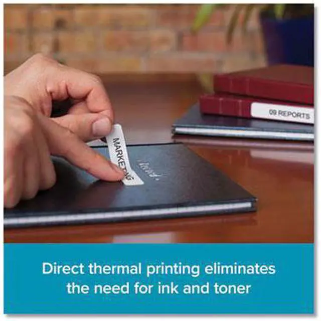 Alt view image 8 of 10 - DYMO 2050812 LW 1-Up File Folder Labels Self-Adhesive White 6 Rolls of 130