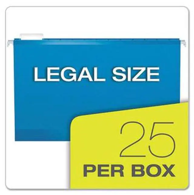 Alt view image 6 of 10 - Pendaflex Reinforced Hanging Folders 1/5 Tab Legal Blue 25/Box 415315BLU