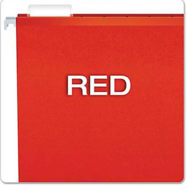 Alt view image 5 of 15 - Pendaflex Reinforced Hanging Folders 1/5 Tab Letter Red 25/Box 415215RED