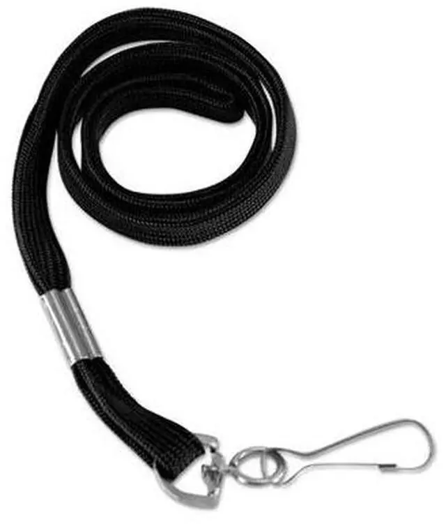 Alt view image 13 of 17 - Baumgartens Flat Lanyards With Hook 36" L 100/BX Black 65619
