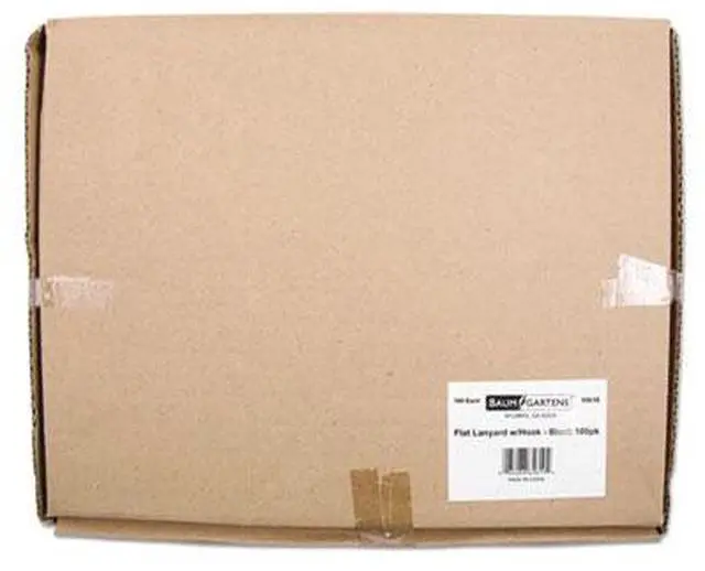 Alt view image 16 of 17 - Baumgartens Flat Lanyards With Hook 36" L 100/BX Black 65619
