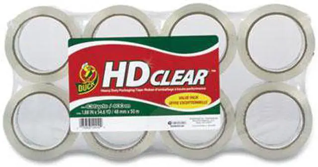 Alt view image 4 of 12 - Duck Heavy-Duty Carton Packaging Tape 1.88" x 55 yards Clear 8/Pack 282195