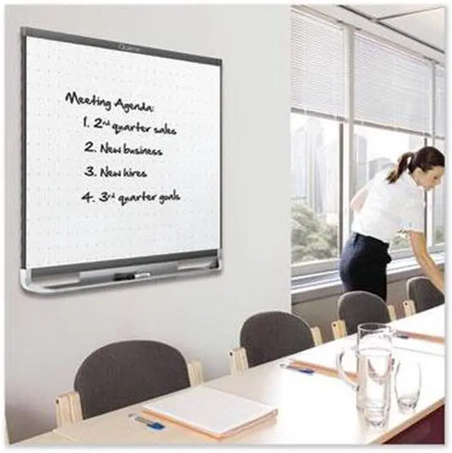 Alt view image 12 of 20 - Quartet TEM544G Prestige 2 Magnetic Total Erase Whiteboard, 48 x 36, Graphite Color Frame, 1 Each