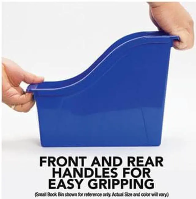 Alt view image 6 of 17 - Storex Interlocking Book Bins 4 3/4 x 12 5/8 x 7 5 Color Set Plastic 70105U06C