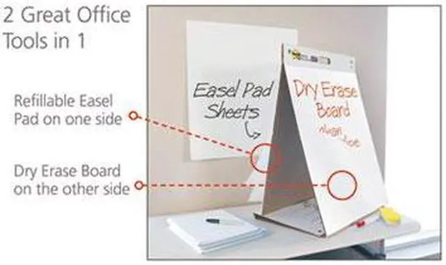 Alt view image 17 of 20 - Post-it Dry Erase Tabletop Easel Unruled Pad 20 x 23 White 20 Sheets