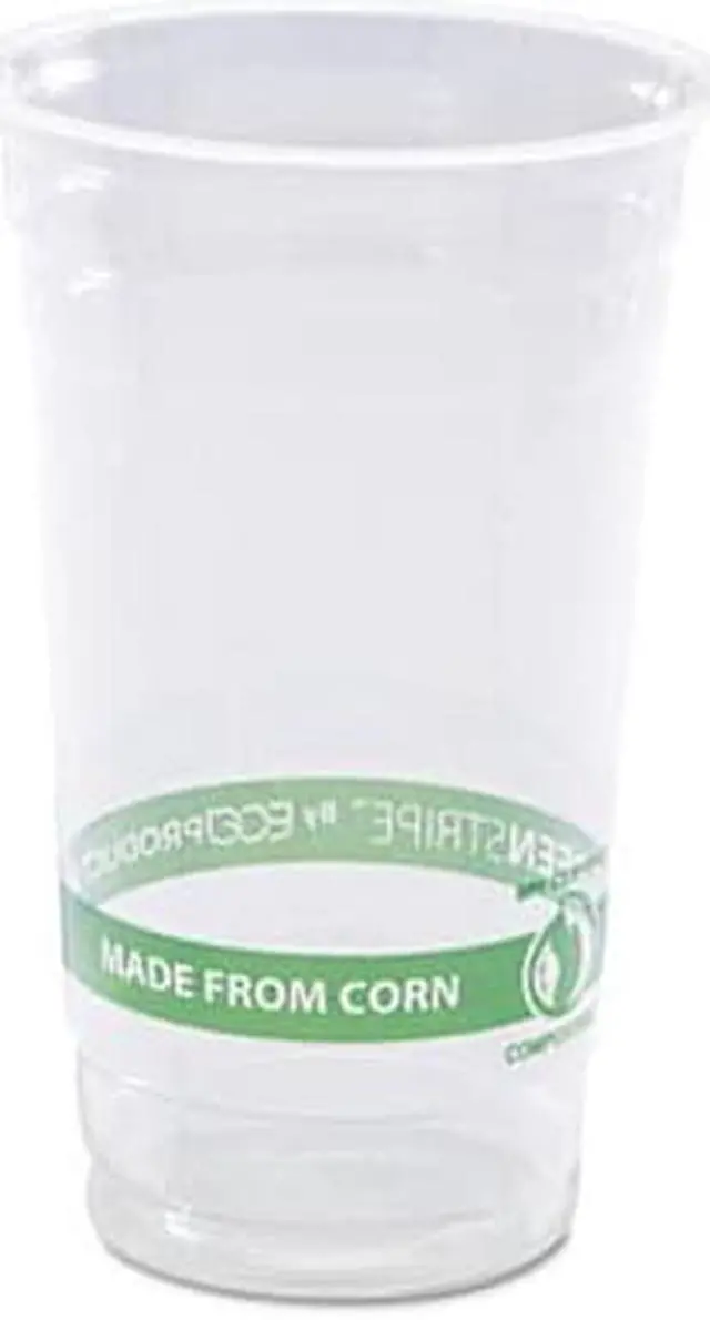 Alt view image 6 of 10 - Greenstripe Pla Cold Cups, 24Oz, Clear, 1000/Carton