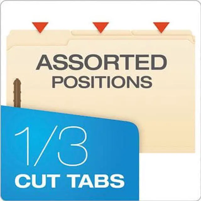 Alt view image 10 of 20 - Pendaflex Fastener Folders 2 Fasteners 1/3 Cut Tabs Legal Manila 50/Box FM313