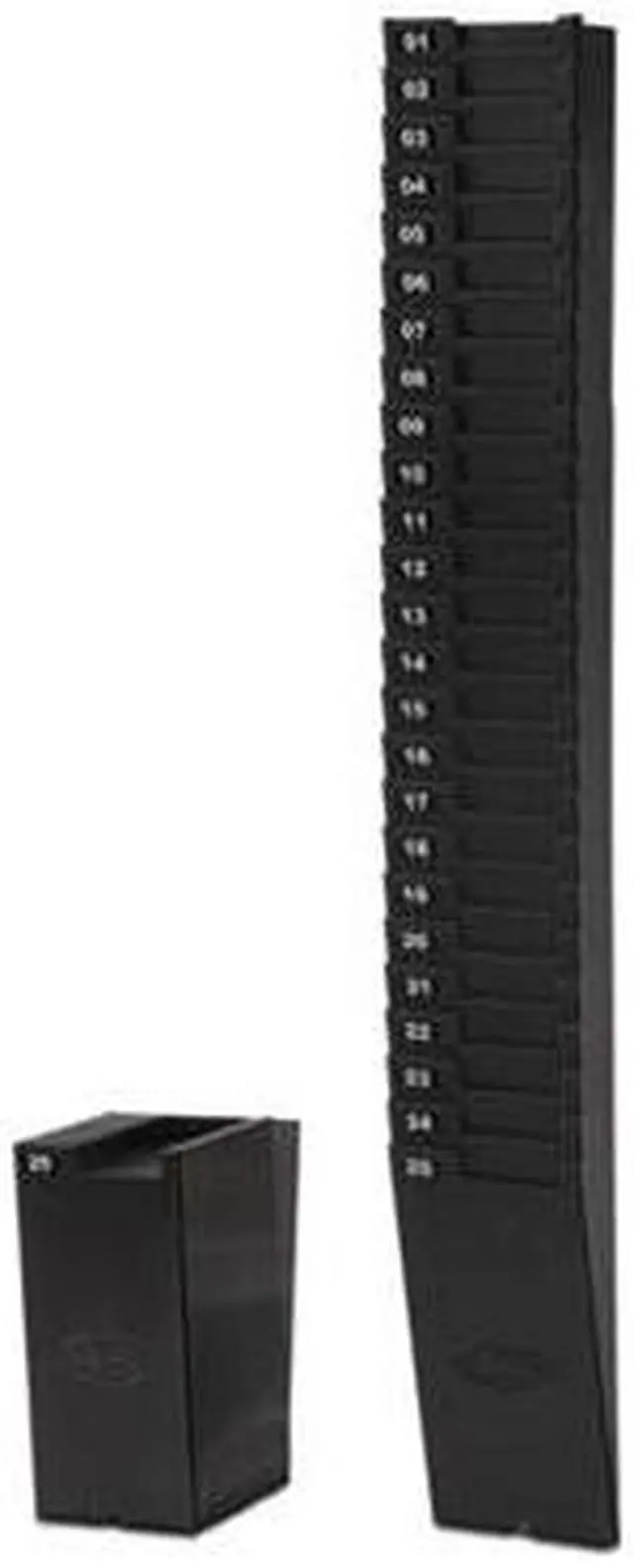 Alt view image 4 of 8 - Lathem Time Expandable Time Card Rack 25-Pocket Holds 9" Cards Plastic Black