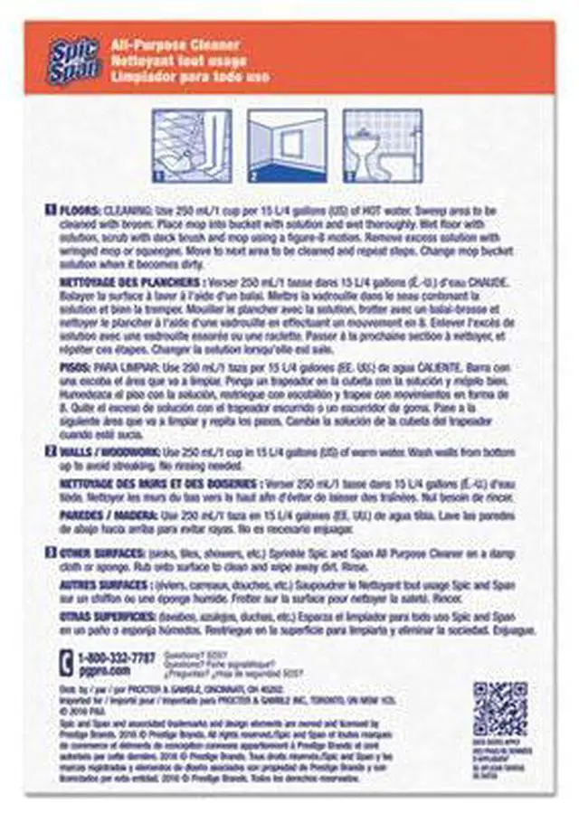 Alt view image 14 of 15 - P&G 31973 Spic and Span All-Purpose Cleaner, Powder - 27 oz (1.69 lb) - 1 Each - Orange