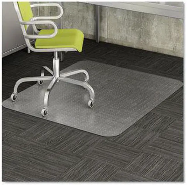 Alt view image 8 of 19 - Deflecto CM11242COM 45 x 53 in. EconoMat Occasional Use Chair Mat for Low Pile Carpet, Rectangular - Clear