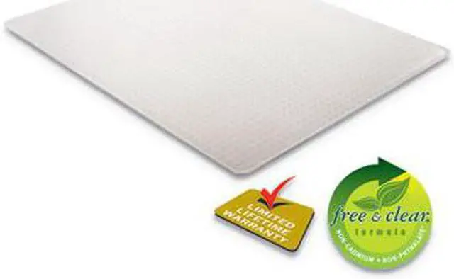 Alt view image 10 of 19 - Deflecto CM11242COM 45 x 53 in. EconoMat Occasional Use Chair Mat for Low Pile Carpet, Rectangular - Clear
