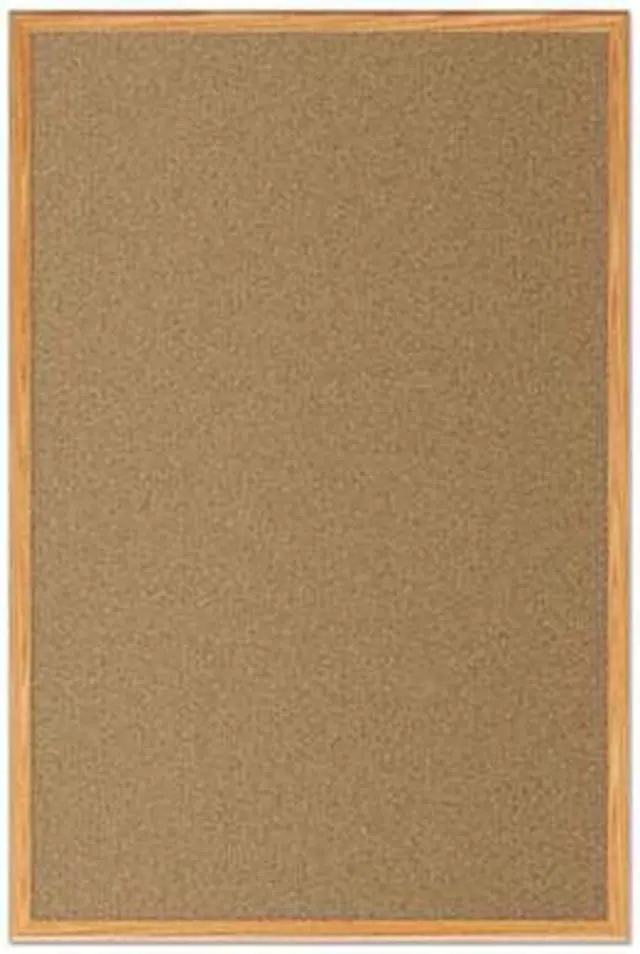 Alt view image 9 of 9 - Mead Bulletin Board, 36 in. H, 48 in. W, Oak  Includes Mounting Hardware 85367