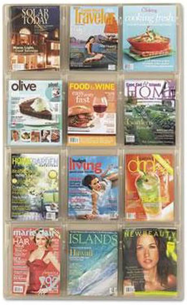 Alt view image 18 of 20 - Safco Reveal Clear Literature Displays 12 Compartments 30w x 2d x 49h Clear
