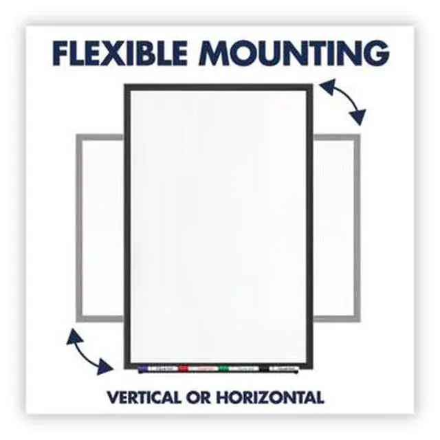 Alt view image 9 of 11 - Quartet S537B Classic Series Melamine Total Erase Dry Erase Board, 72" x 48" - White Surface/Black Frame