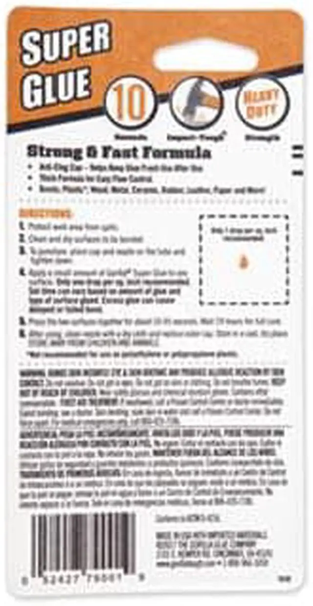 Alt view image 9 of 14 - Gorilla Super Glue 15G Bottle GORILLA PVC CEMENT LLC Super Glue 7805002