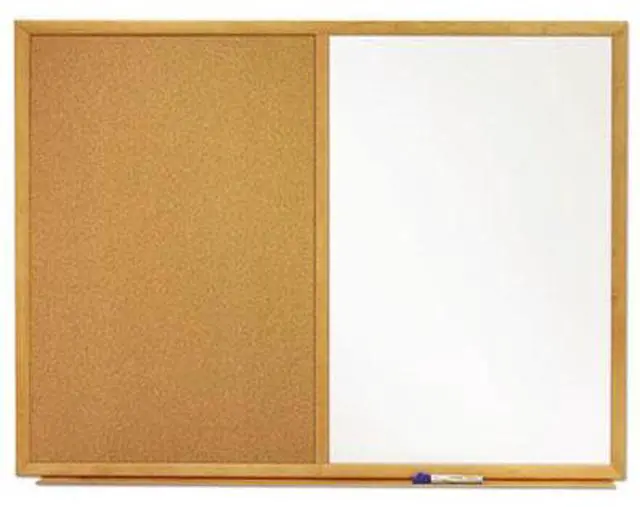Alt view image 5 of 9 - Quartet S554 4' x 3' Standard Combination Whiteboard/Cork Bulletin Board