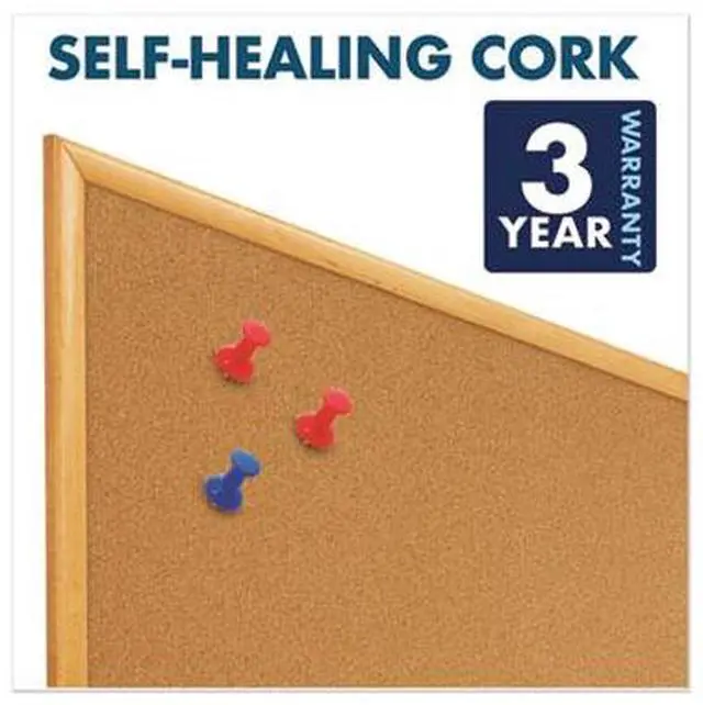 Alt view image 7 of 9 - Quartet S554 4' x 3' Standard Combination Whiteboard/Cork Bulletin Board