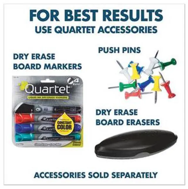 Alt view image 8 of 9 - Quartet S554 4' x 3' Standard Combination Whiteboard/Cork Bulletin Board