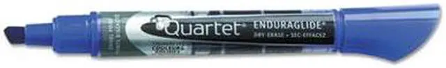 Alt view image 8 of 11 - Quartet 5001-3M EnduraGlide Dry Erase Markers, Chisel Tip, Blue, Dozen