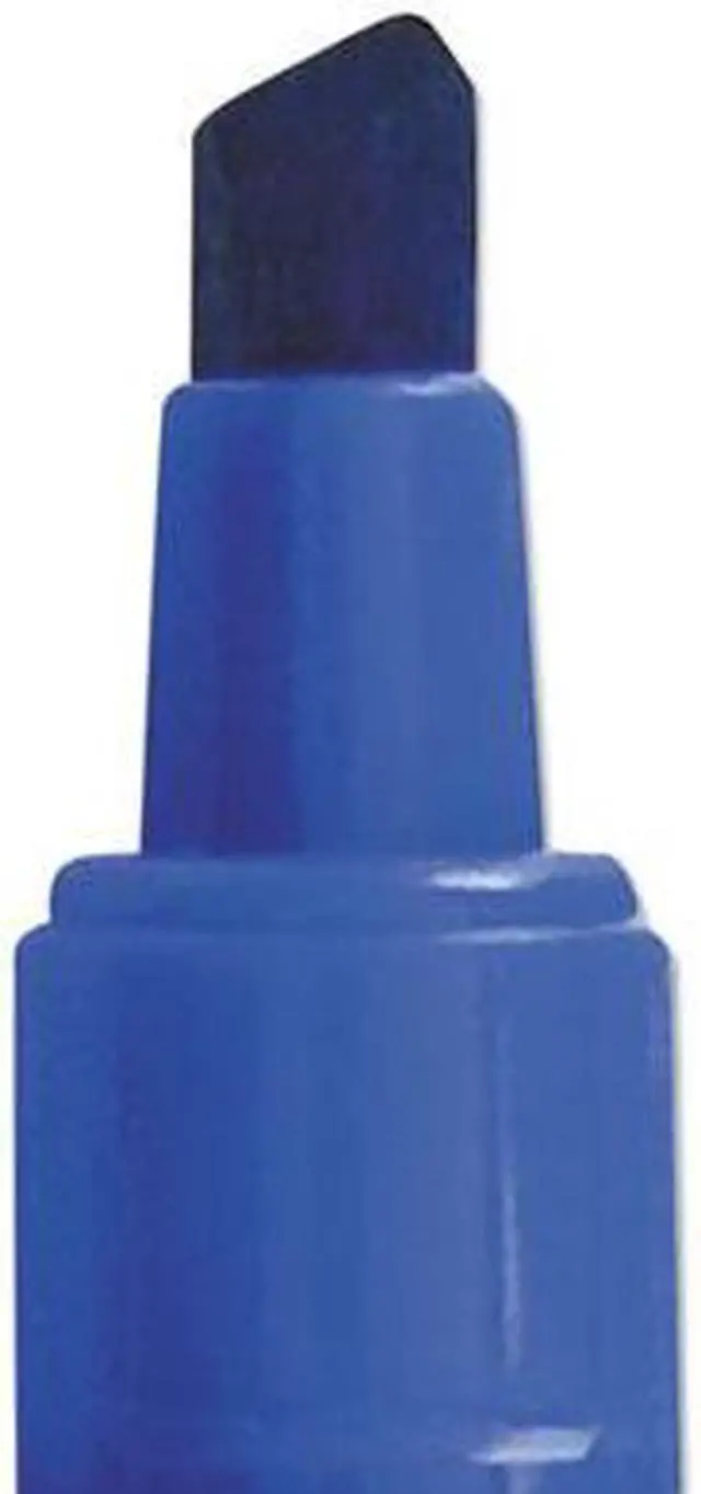 Alt view image 9 of 11 - Quartet 5001-3M EnduraGlide Dry Erase Markers, Chisel Tip, Blue, Dozen