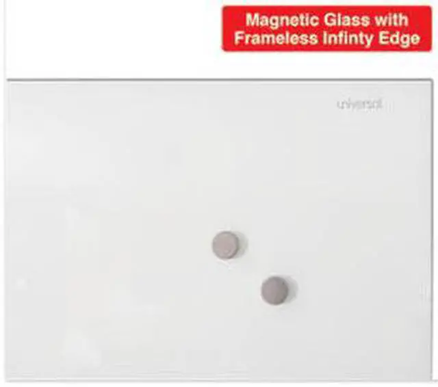 Alt view image 8 of 10 - Universal Frameless Magnetic Glass Marker Board, 48" X 36", White UNV43203