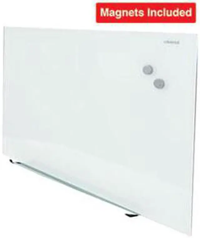 Alt view image 7 of 10 - Universal Frameless Magnetic Glass Marker Board, 48" X 36", White UNV43203