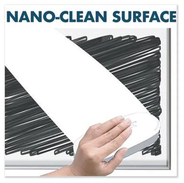 Alt view image 18 of 19 - Fusion Nano-Clean Magnetic Whiteboard 36 x 24 White Surface Silver Aluminum Frame NA3624F
