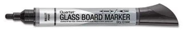 Alt view image 11 of 20 - Premium Glass Board Dry Erase Marker, Bullet Tip, Black, Dozen 79553