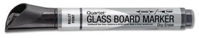 Alt view image 12 of 20 - Premium Glass Board Dry Erase Marker, Bullet Tip, Black, Dozen 79553