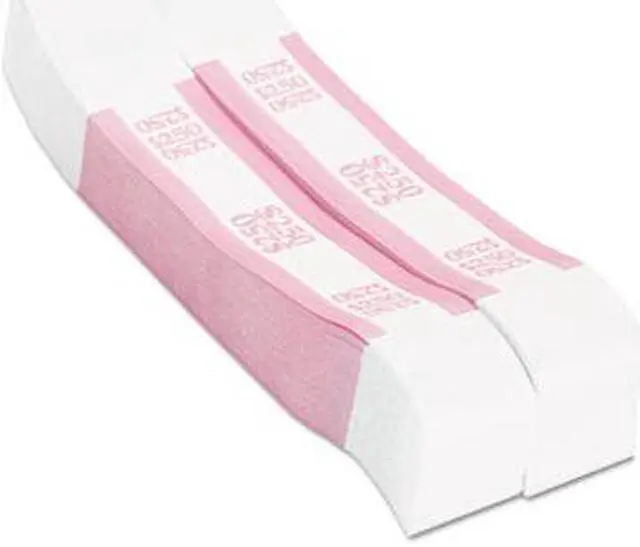Alt view image 8 of 11 - Coin-Tainer Currency Straps Pink $250 in Dollar Bills 1000 Bands/Pack 400250