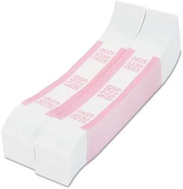 Alt view image 9 of 11 - Coin-Tainer Currency Straps Pink $250 in Dollar Bills 1000 Bands/Pack 400250