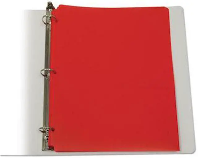 Alt view image 16 of 20 - C-Line Two-Pocket Heavyweight Poly Portfolio Folder w/3-Hole Punch Letter Red 25