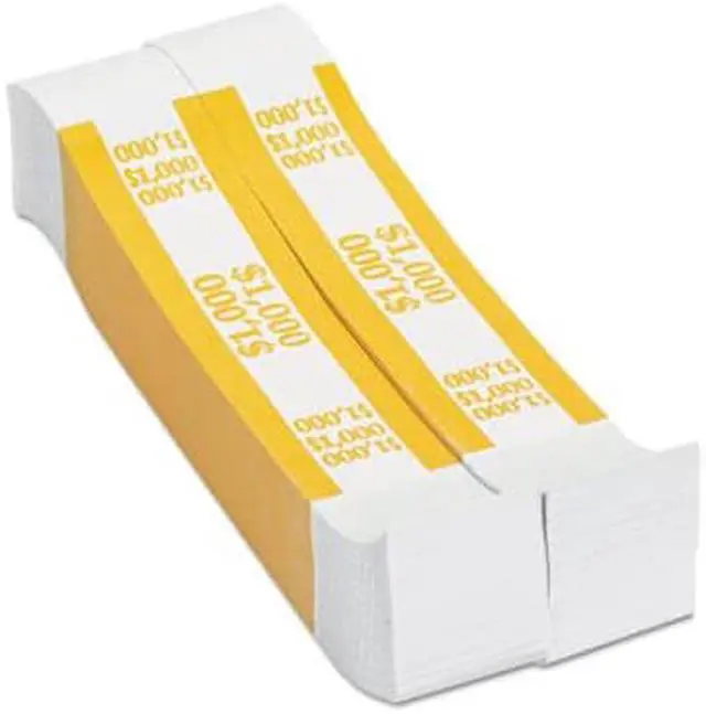 Alt view image 10 of 10 - Coin-Tainer Currency Straps Yellow $1 000 in $10 Bills 1000 Bands/Pack 401000