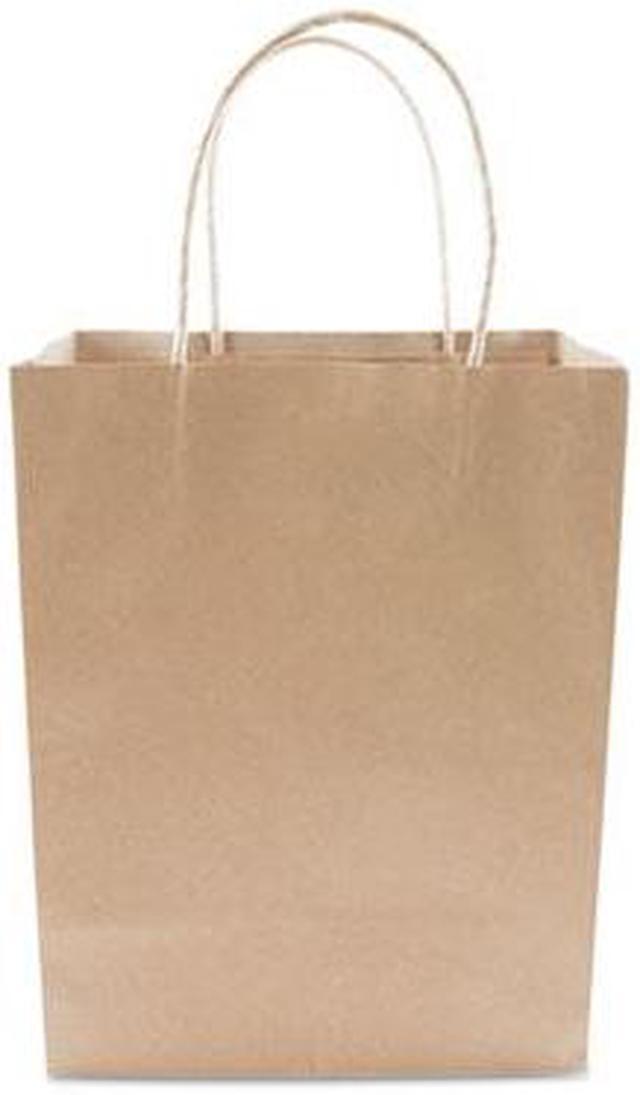 Alt view image 8 of 11 - COSCO Premium Shopping Bag Paper 8 x 10 1/4 Brown 50/Box 098375