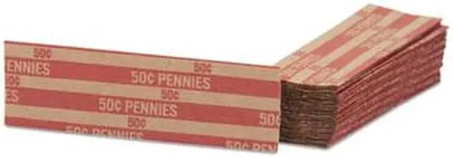 Alt view image 8 of 15 - Coin-Tainer Flat Coin Wrappers Pennies $.50 1000 Wrappers/Box 30001