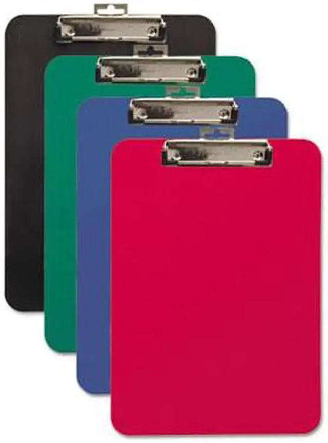 Alt view image 10 of 11 - Baumgartens Unbreakable Recycled Clipboard 1/4" Capacity 8 1/2 x 11 Red 61622