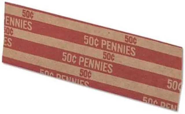 Alt view image 7 of 15 - Coin-Tainer Flat Coin Wrappers Pennies $.50 1000 Wrappers/Box 30001