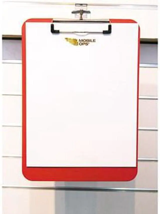 Alt view image 8 of 11 - Baumgartens Unbreakable Recycled Clipboard 1/4" Capacity 8 1/2 x 11 Red 61622