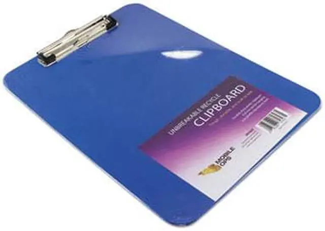 Alt view image 10 of 12 - Baumgartens Unbreakable Recycled Clipboard 1/4" Capacity 8 1/2 x 11 Blue 61623