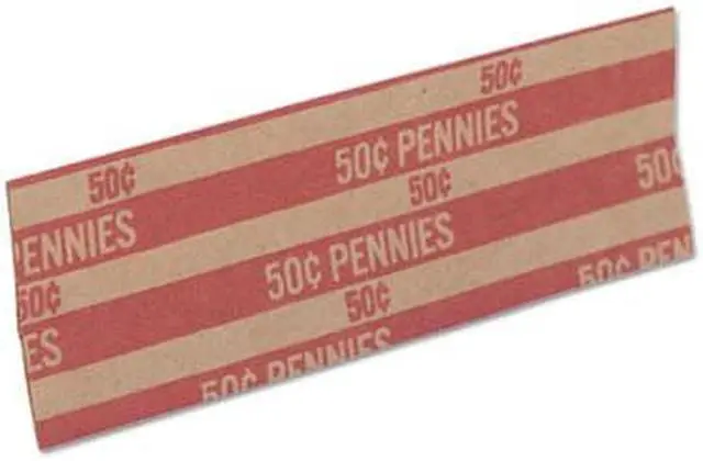 Alt view image 10 of 15 - Coin-Tainer Flat Coin Wrappers Pennies $.50 1000 Wrappers/Box 30001