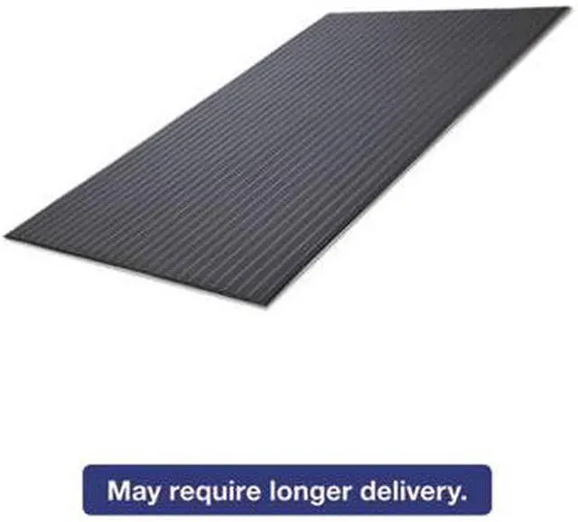 Alt view image 11 of 16 - Crown Mats Ribbed Vinyl Anti-Fatigue Mat 24 x 36 Black FL2436BK